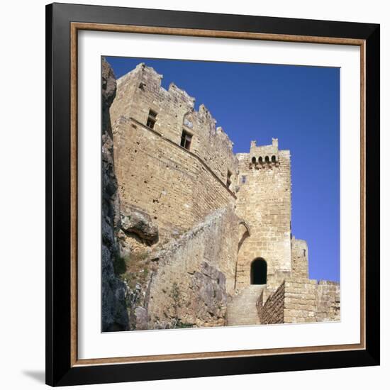 A Fortress on Lindos Acropolis, 14th Century-CM Dixon-Framed Photographic Print