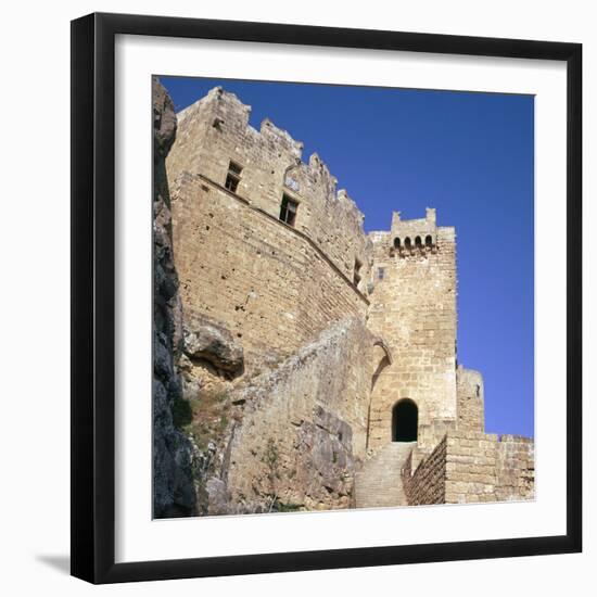 A Fortress on Lindos Acropolis, 14th Century-CM Dixon-Framed Photographic Print