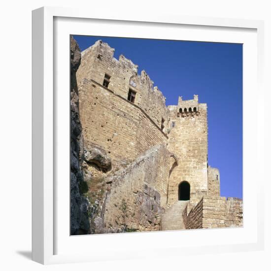 A Fortress on Lindos Acropolis, 14th Century-CM Dixon-Framed Photographic Print