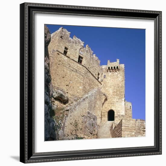 A Fortress on Lindos Acropolis, 14th Century-CM Dixon-Framed Photographic Print