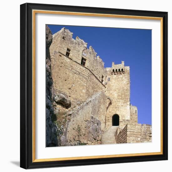 A Fortress on Lindos Acropolis, 14th Century-CM Dixon-Framed Photographic Print