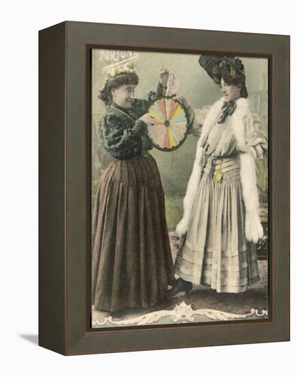 A Fortune-Teller Uses a 'Wheel of Fortune'-null-Framed Premier Image Canvas