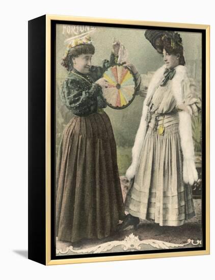 A Fortune-Teller Uses a 'Wheel of Fortune'-null-Framed Premier Image Canvas