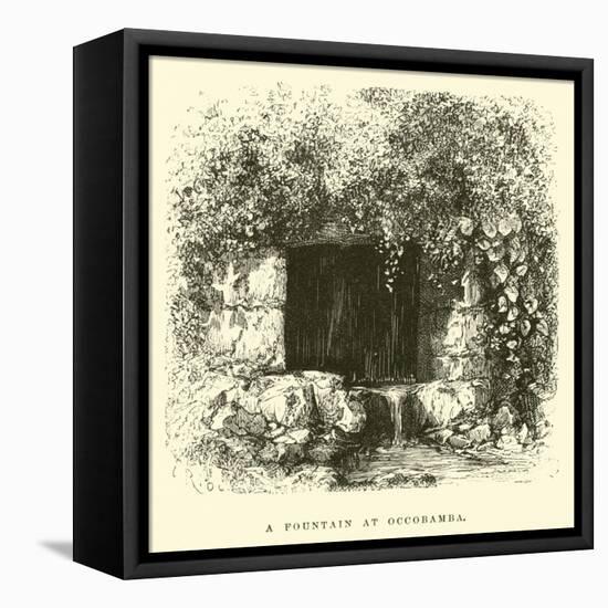 A Fountain at Occobamba-Édouard Riou-Framed Premier Image Canvas