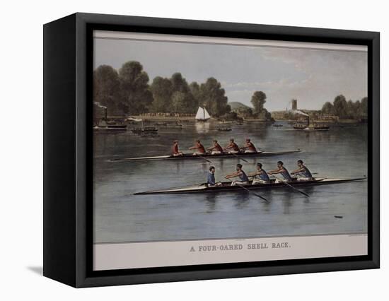 A Four-Oared Shell Race-Currier & Ives-Framed Premier Image Canvas