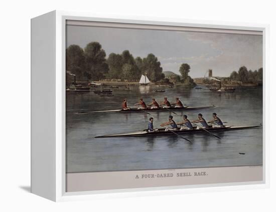 A Four-Oared Shell Race-Currier & Ives-Framed Premier Image Canvas