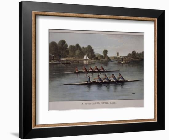 A Four-Oared Shell Race-Currier & Ives-Framed Giclee Print
