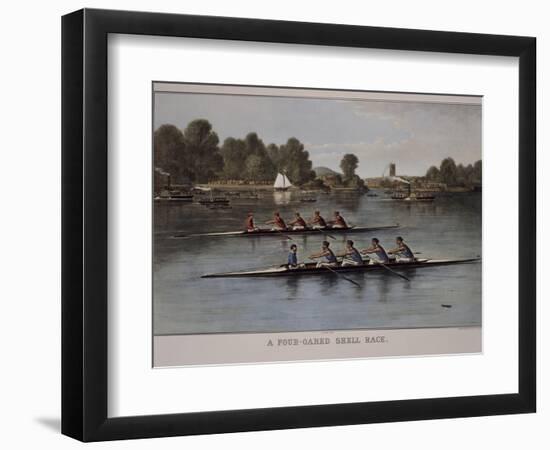 A Four-Oared Shell Race-Currier & Ives-Framed Giclee Print