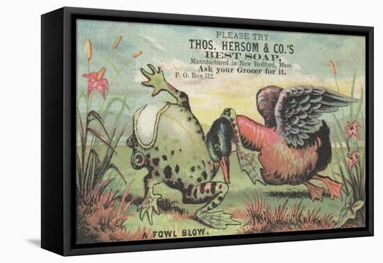 A Fowl Blow', Advertisement for Thos. Hersom and Co's Best Soap, C.1880-American School-Framed Premier Image Canvas