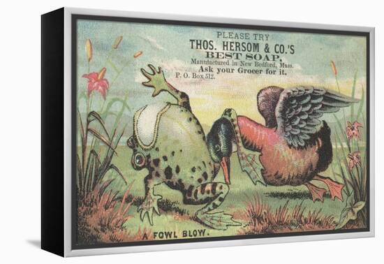 A Fowl Blow', Advertisement for Thos. Hersom and Co's Best Soap, C.1880-American School-Framed Premier Image Canvas