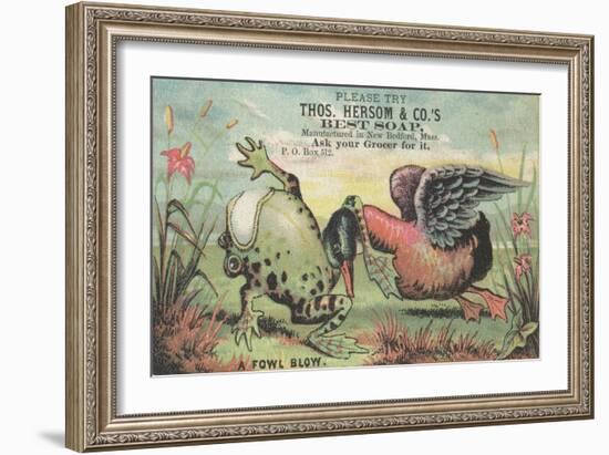 A Fowl Blow', Advertisement for Thos. Hersom and Co's Best Soap, C.1880-American School-Framed Giclee Print