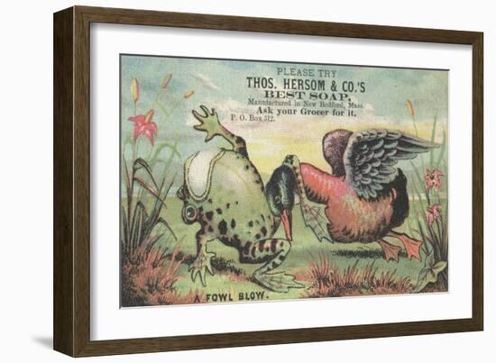 A Fowl Blow', Advertisement for Thos. Hersom and Co's Best Soap, C.1880-American School-Framed Giclee Print