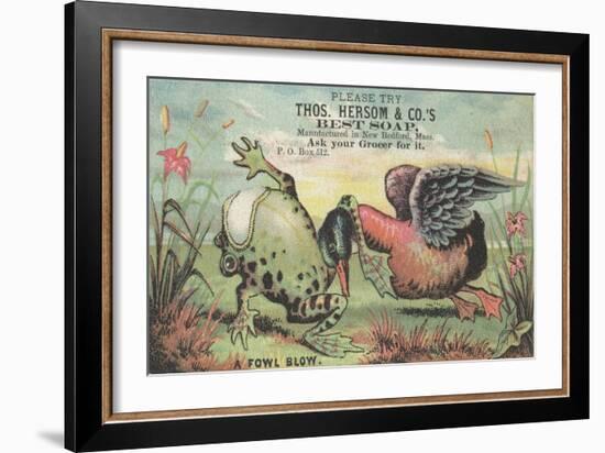 A Fowl Blow', Advertisement for Thos. Hersom and Co's Best Soap, C.1880-American School-Framed Giclee Print