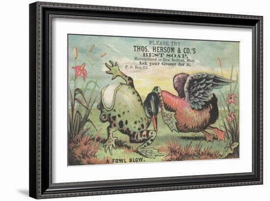 A Fowl Blow', Advertisement for Thos. Hersom and Co's Best Soap, C.1880-American School-Framed Giclee Print