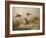 A Fox flushing a Mallard and a Duck, 1870 oil on board-null-Framed Giclee Print