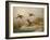 A Fox flushing a Mallard and a Duck, 1870 oil on board-null-Framed Giclee Print