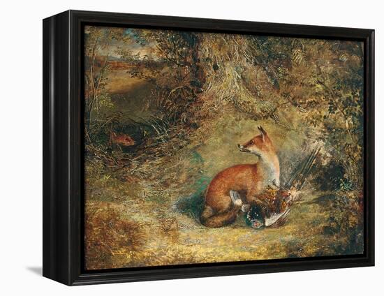 A Fox with a Pheasant-George Havell-Framed Premier Image Canvas