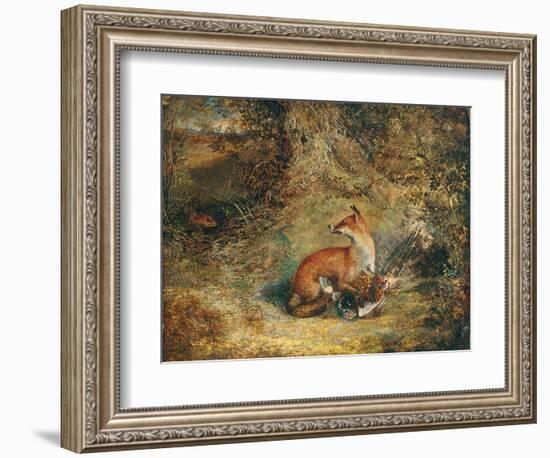 A Fox with a Pheasant-George Havell-Framed Giclee Print