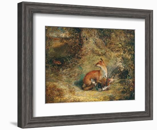 A Fox with a Pheasant-George Havell-Framed Giclee Print