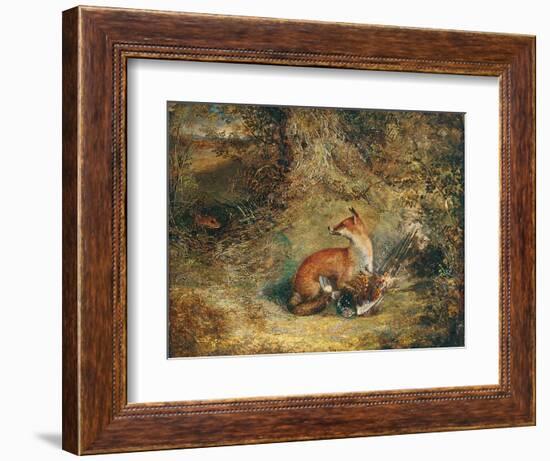 A Fox with a Pheasant-George Havell-Framed Giclee Print