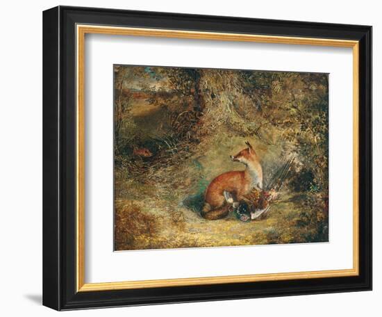 A Fox with a Pheasant-George Havell-Framed Giclee Print