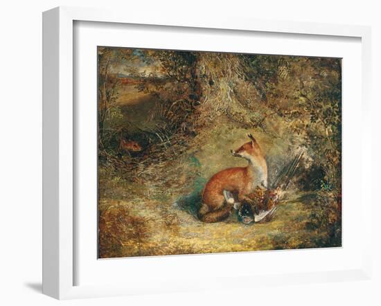 A Fox with a Pheasant-George Havell-Framed Giclee Print