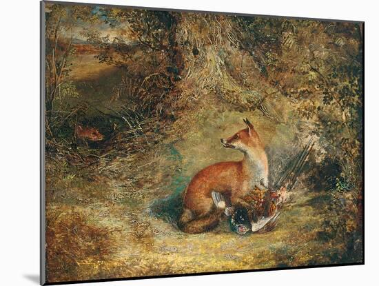 A Fox with a Pheasant-George Havell-Mounted Giclee Print