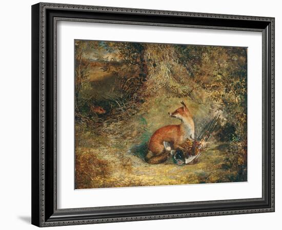 A Fox with a Pheasant-George Havell-Framed Giclee Print