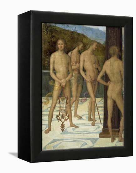 A Fragment: Four Male Nude Figures, C.1505-Pietro Perugino-Framed Premier Image Canvas