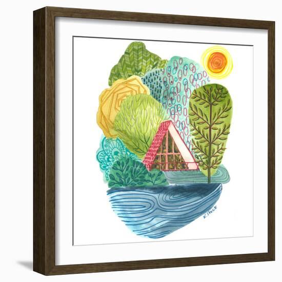 A Frame Cabin-Kerstin Stock-Framed Premium Giclee Print