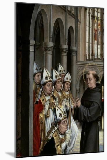 A Franciscan Saint and Six Bishops-Rogier van der Weyden-Mounted Giclee Print