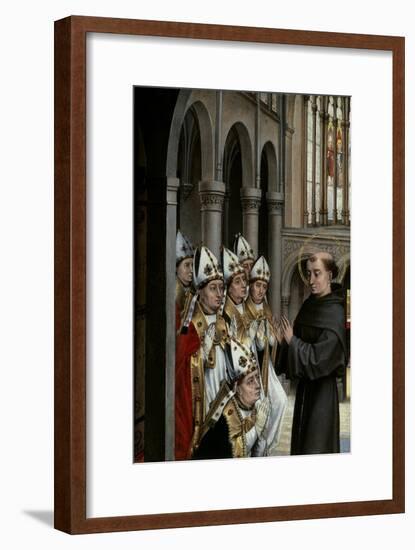 A Franciscan Saint and Six Bishops-Rogier van der Weyden-Framed Giclee Print