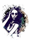 Abstract Vector Illustration with a Girl with Sunglasses-A Frants-Art Print