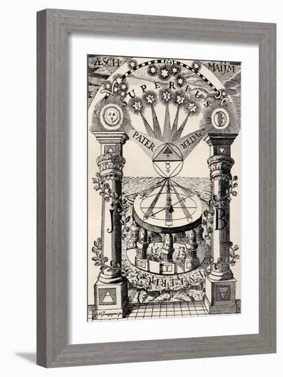 A Freemason-Rosicrucian Compass of 1779, from 'The Freemason', by Eugen Lennhoff, Published 1932-null-Framed Giclee Print