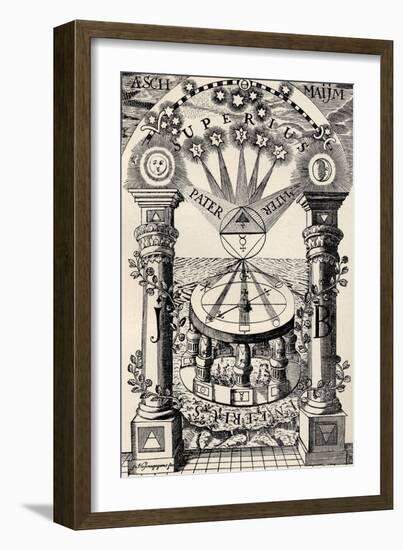 A Freemason-Rosicrucian Compass of 1779, from 'The Freemason', by Eugen Lennhoff, Published 1932-null-Framed Giclee Print