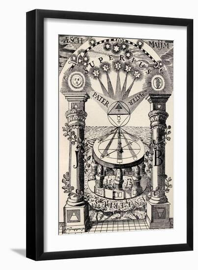A Freemason-Rosicrucian Compass of 1779, from 'The Freemason', by Eugen Lennhoff, Published 1932-null-Framed Giclee Print