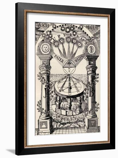 A Freemason-Rosicrucian Compass of 1779, from 'The Freemason', by Eugen Lennhoff, Published 1932-null-Framed Giclee Print