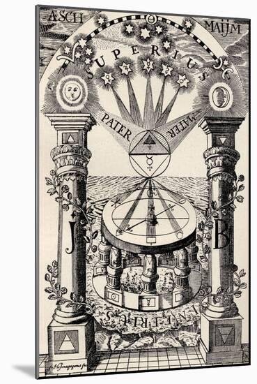 A Freemason-Rosicrucian Compass of 1779, from 'The Freemason', by Eugen Lennhoff, Published 1932-null-Mounted Giclee Print