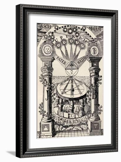 A Freemason-Rosicrucian Compass of 1779, from 'The Freemason', by Eugen Lennhoff, Published 1932-null-Framed Giclee Print