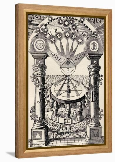 A Freemason-Rosicrucian Compass of 1779, from 'The Freemason', by Eugen Lennhoff, Published 1932-null-Framed Premier Image Canvas