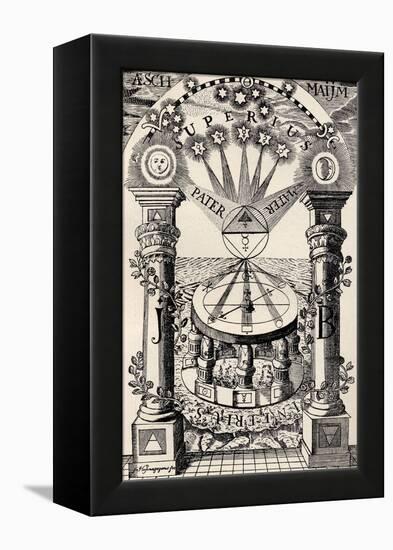A Freemason-Rosicrucian Compass of 1779, from 'The Freemason', by Eugen Lennhoff, Published 1932-null-Framed Premier Image Canvas