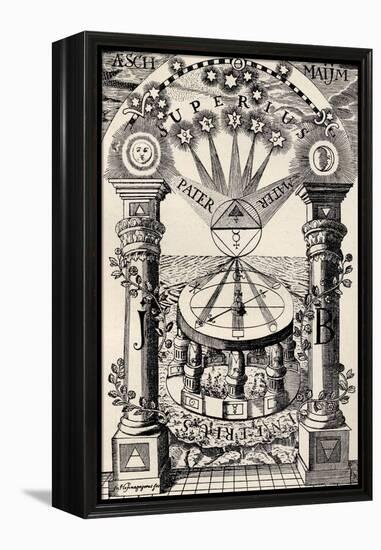 A Freemason-Rosicrucian Compass of 1779, from 'The Freemason', by Eugen Lennhoff, Published 1932-null-Framed Premier Image Canvas