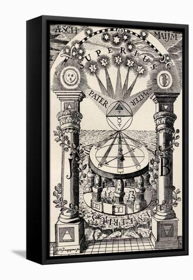 A Freemason-Rosicrucian Compass of 1779, from 'The Freemason', by Eugen Lennhoff, Published 1932-null-Framed Premier Image Canvas