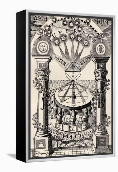 A Freemason-Rosicrucian Compass of 1779, from 'The Freemason', by Eugen Lennhoff, Published 1932-null-Framed Premier Image Canvas