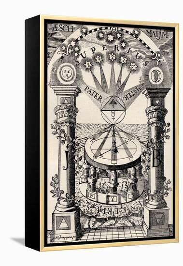 A Freemason-Rosicrucian Compass of 1779, from 'The Freemason', by Eugen Lennhoff, Published 1932-null-Framed Premier Image Canvas