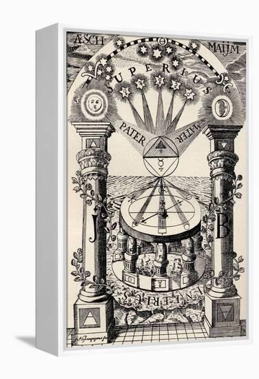 A Freemason-Rosicrucian Compass of 1779, from 'The Freemason', by Eugen Lennhoff, Published 1932-null-Framed Premier Image Canvas