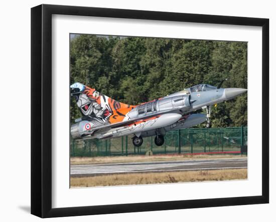 A French Air Force Mirage 2000 Lands on the Runway at Kleine Brogel Air Base, Belgium-Stocktrek Images-Framed Photographic Print