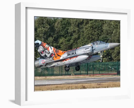 A French Air Force Mirage 2000 Lands on the Runway at Kleine Brogel Air Base, Belgium-Stocktrek Images-Framed Photographic Print