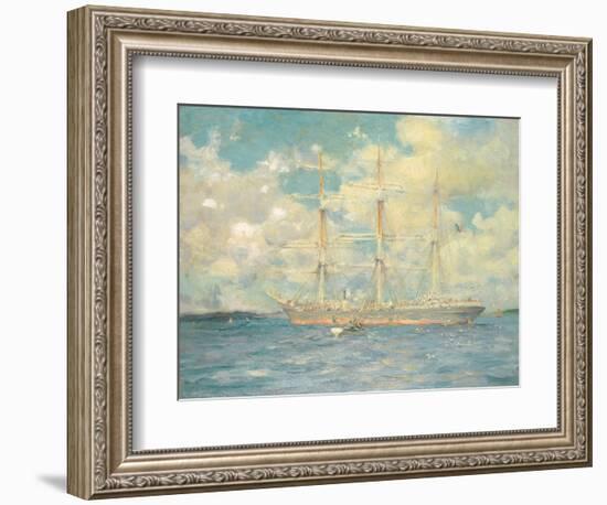 A French Barque in Falmouth Bay, 1902-Henry Scott Tuke-Framed Giclee Print