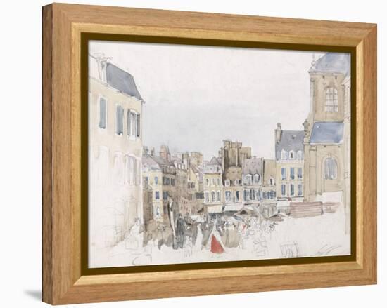 A French Market Place, C.1829-David Cox-Framed Premier Image Canvas